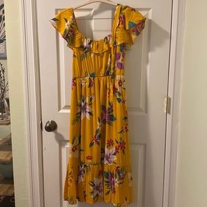 Old Navy Golden Off the Shoulder Dress